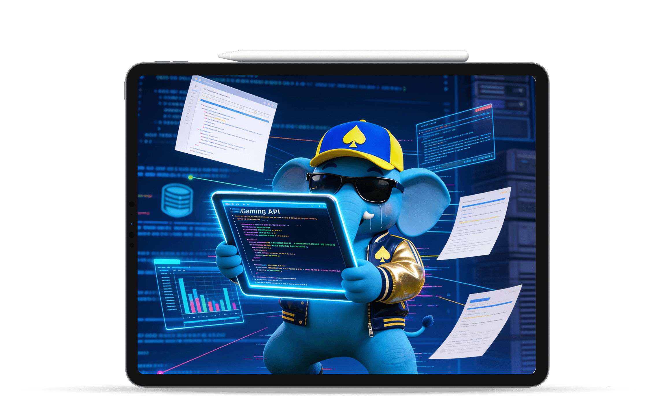 SolveByte iGaming API integration mascot