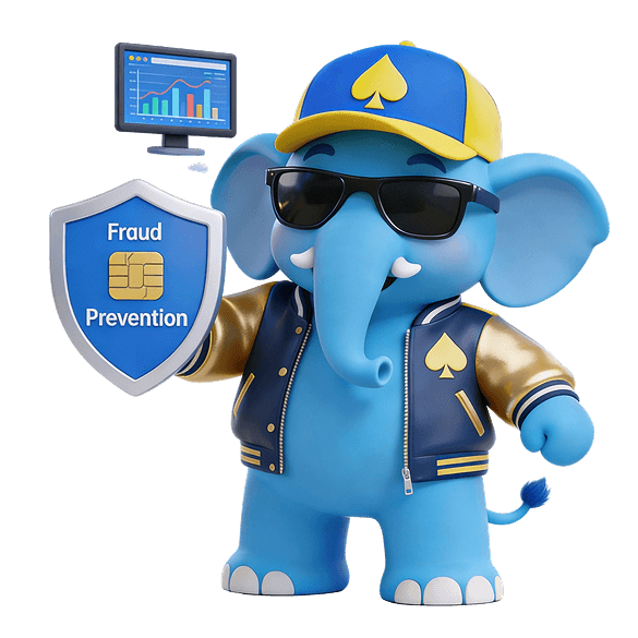 SolveByte PAM fraud prevention mascot