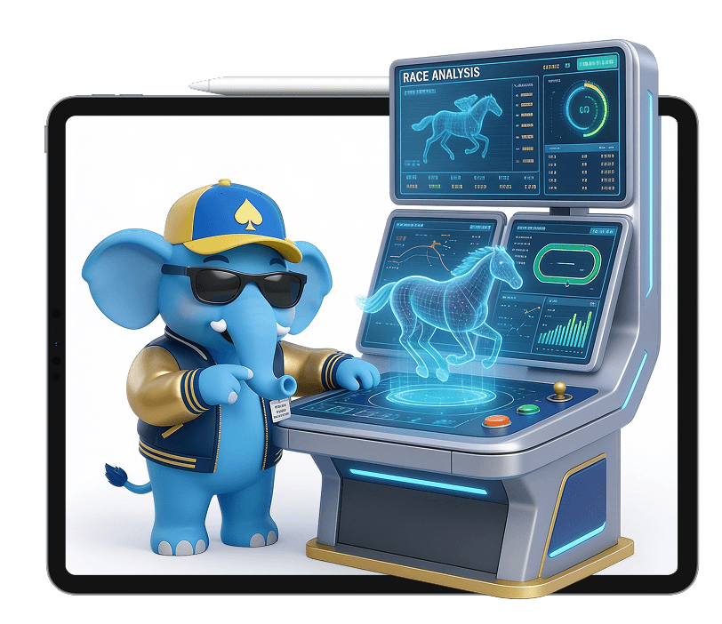 Virtual horse racing mascot